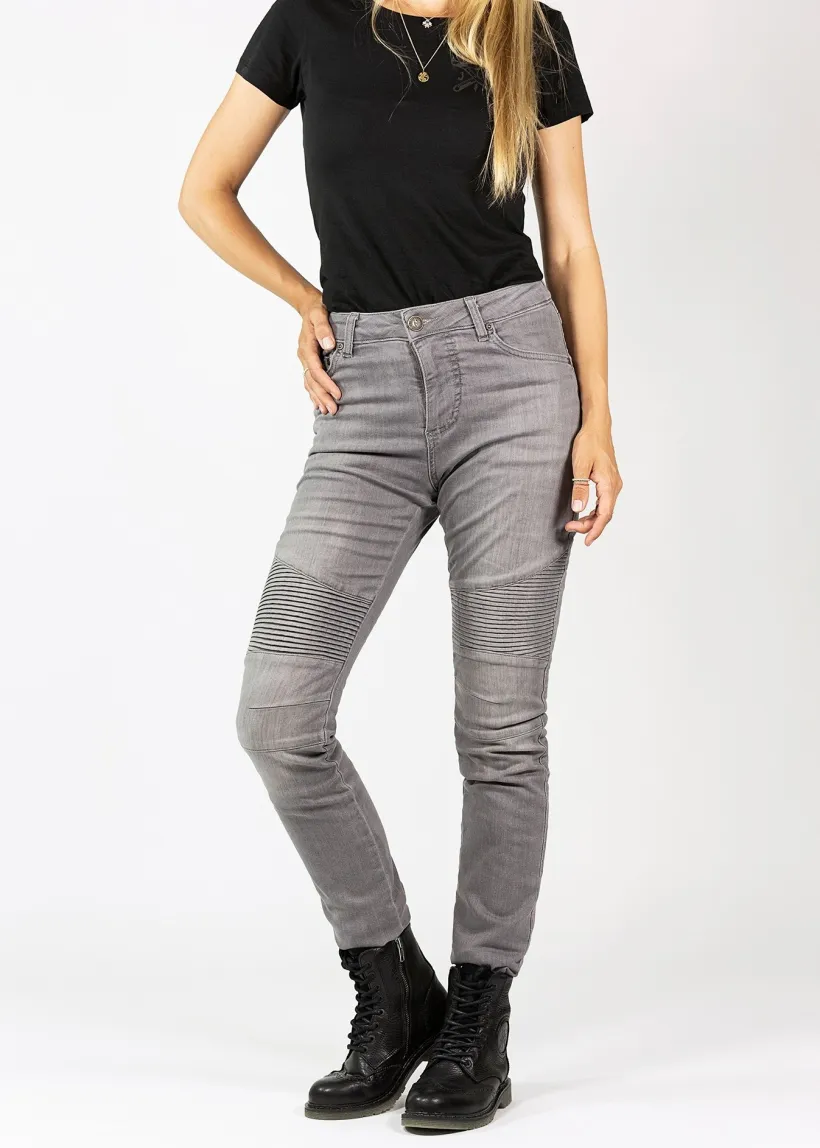 Betty Biker Jeans Light Grey