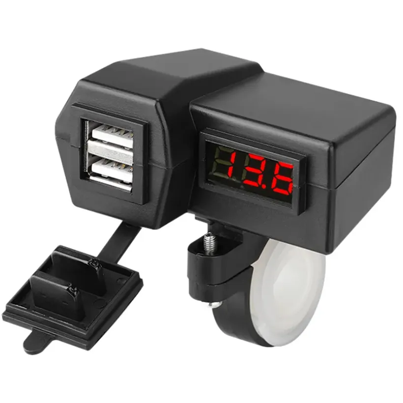Power Supply Double USB + Voltage Info
